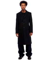 Yohji Yamamoto Black Wool Long Coat