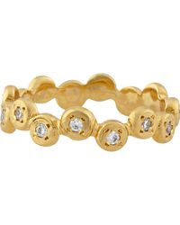 Campbell Yellow Gold "circle Bubble" Ring With Diamonds - Metallic