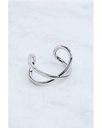 Karen Millen - Premium Statement Criss-Cross Cuff Bracelet - Lyst