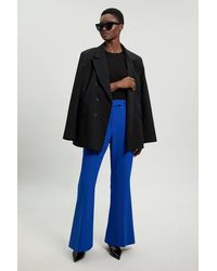 Karen Millen - Compact Stretch Tailored Straight Leg Trouser - Lyst