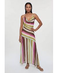 Karen Millen - Beach Viscose Georgette Photographic Floral Beach Slip Dress - Lyst