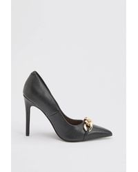 Karen Millen - Leather Stiletto Pointed Toe Heeled Shoe - Lyst
