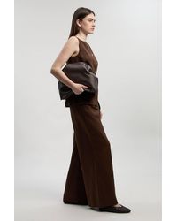 Karen Millen - Petite Tailored Linen Wide Leg Trouser - Lyst