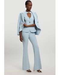 Karen Millen - Compact Stretch Tailored Kickflare Trouser - Lyst