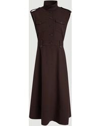 Karen Millen - Petite Herringbone Texture Utility Dress - Lyst