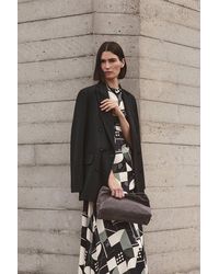 Karen Millen - Tailored Double Breasted Ruched Sleeve Blazer - Lyst