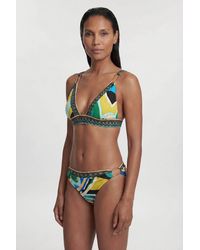 Karen Millen - Placement Print Bikini Top - Lyst
