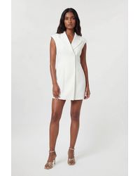 Karen Millen - Petite Compact Stretch Seam Detail Tailored Mini Dress - Lyst