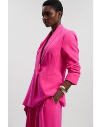 Karen Millen - Petite Soft Tailored Single Breasted Blazer - Lyst
