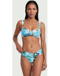 Karen Millen - Chain Print Metal Trim Detail Bikini Bottoms - Lyst