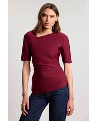 Karen Millen - Bandage Asymmetric Long Sleeve Top - Lyst