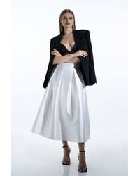 Karen Millen - Forever Twill Woven Prom Maxi Skirt - Lyst