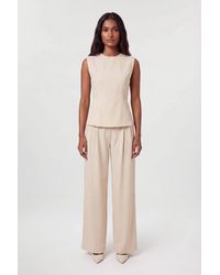 Karen Millen - Tailored Wide Leg Pleat Detail Trouser - Lyst