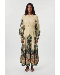Karen Millen - Botanical Print Woven Balloon Sleeve Maxi Dress - Lyst