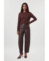 Karen Millen - Forever Viscose Blend Knitted Long Sleeve Crew Neck Jumper - Lyst