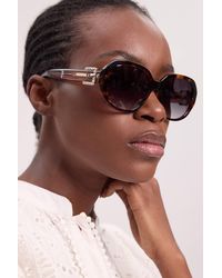 Karen Millen - Rounded Buckle Detail Sunglasses - Lyst