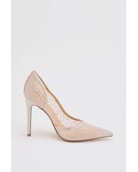 Karen Millen - Crystal Embellished Stiletto Heeled Shoe - Lyst