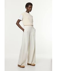 Karen Millen - Petite Forever Compact Stretch Essential Wide Leg Tailored Trouser - Lyst