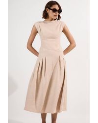 Karen Millen - Spring Tweed Tailored Sleeveless Full Skirted Midi Dress - Lyst