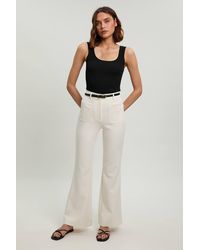 Karen Millen - Petite Compact Stretch Pocket Straight Leg Trousers - Lyst