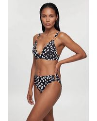 Karen Millen - Polka Dot Print Plunge Bikini Bottom - Lyst