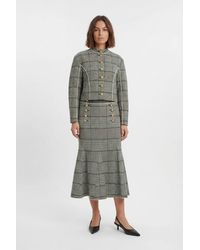 Karen Millen - Petite Tailored Check High Neck Jacket - Lyst