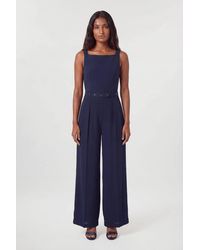 Karen Millen - Tailored Crepe Pleated Kilt Jumpsuit - Lyst