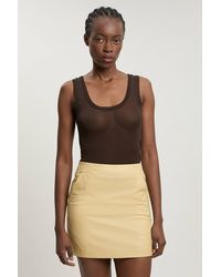 Karen Millen - Forever Leather Mini Skirt - Lyst