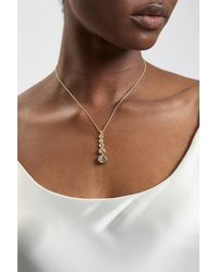 Karen Millen - Crystal Flow Pendant Necklace - Lyst