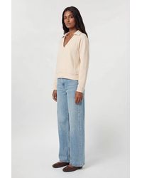 Karen Millen - Premium Luxe V Neck Sweatshirt - Lyst