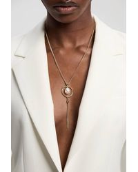 Karen Millen - Modern Pearl Pendant Necklace - Lyst
