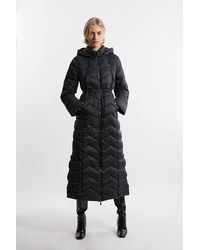 Karen Millen - Lightweight Packable Maxi Coat - Lyst