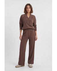Karen Millen - Premium Luxe Wide Leg Jogger - Lyst