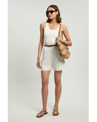 Karen Millen - Viscose Blend Rib Knit Square Neck Vest - Lyst