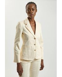 Karen Millen - Binding Detail Tailored Single Breasted Blazer - Lyst
