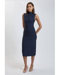 Karen Millen - Bandage Figure Form Cut Out Knitted Midi Dress - Lyst