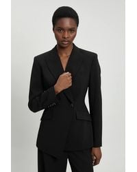 Karen Millen - Compact Viscose Single Breasted Tailored Blazer - Lyst
