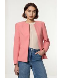 Karen Millen - Compact Stretch Tailored Seam Detail Blazer - Lyst