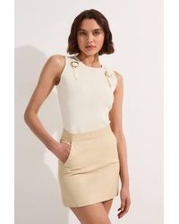 Karen Millen - Forever Leather Signature Mini Skirt - Lyst