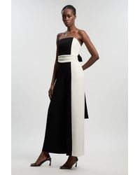 Karen Millen - Petite Soft Tailored Bandeau Jumpsuit - Lyst