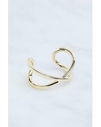 Karen Millen - Premium Statement Criss-Cross Cuff Bracelet - Lyst