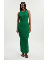 Karen Millen - Textured Stitch Wrap Back Knitted Maxi Dress - Lyst