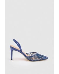 Karen Millen - Lace Court Heeled Shoe - Lyst