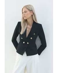Karen Millen - Forever Tailored Button Military Blazer - Lyst