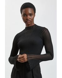 Karen Millen - Viscose Blend Filament Knitted Top - Lyst