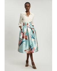 Karen Millen - Petite Lilly Twill Woven Prom Skirt - Lyst