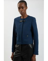 Karen Millen - Trim Contrast Tailored Jacket - Lyst