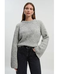 Karen Millen - Sequin Knit Tie Bow Jumper - Lyst