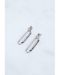 Karen Millen - Hand Set European Crystal Ellipse Drop Earrings - Lyst