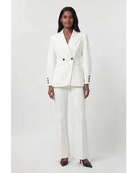 Karen Millen - Petite Compact Stretch Sculpted Waist Tailored Blazer - Lyst
